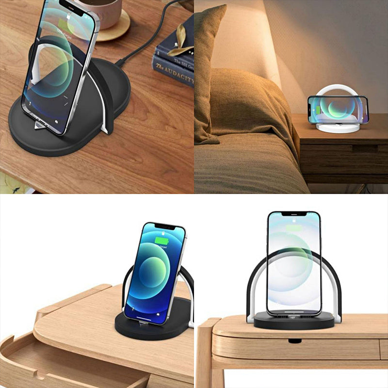 3-in-1 Wireless Charger & LED Desk Lamp with Night Light