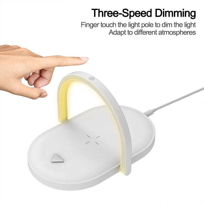3-in-1 Wireless Charger & LED Desk Lamp with Night Light